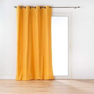 Douceur d'Intérieur Twily Tenda con Occhielli, 135 x 260 cm, Giallo, Cotone e Poliestere Riciclato Douceur d'Intérieur Twily Tenda con Occhielli, 135 x 260 cm, Giallo, Cotone e Poliestere Riciclato