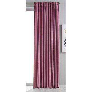 Gardinenbox Milano 20357 Tenda oscurante in velluto, con passanti e passante per tunnel, accorciabile, colore rosa antico, 1 pezzo, 280 x 135 cm, altezza Gardinenbox Milano 20357 Tenda oscurante in velluto, con passanti e passante per tunnel, accorciabile, colore rosa antico, 1 pezzo, 280 x 135 cm, altezza