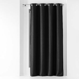 Douceur d'Intérieur Tramina Tenda Oscurante con Occhielli, 135 x 240 cm, Nero, Tessuto Intrecciato Douceur d'Intérieur Tramina Tenda Oscurante con Occhielli, 135 x 240 cm, Nero, Tessuto Intrecciato