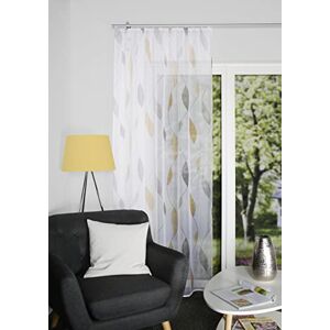 HOMEbasics 41462 Tenda a nastro arricciato, trasparente, stampata (giallo, 145 x 140 cm) HOMEbasics 41462 Tenda a nastro arricciato, trasparente, stampata (giallo, 145 x 140 cm)