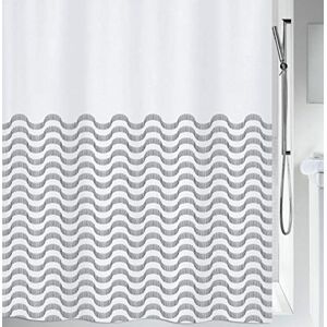 Spirella Tenda da Doccia Poliestere Waves 180x200 cm Nera Spirella Tenda da Doccia Poliestere Waves 180x200 cm Nera