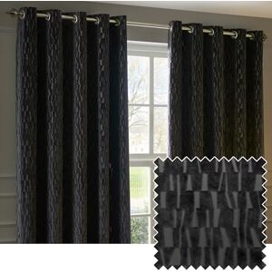 Paoletti Manhattan Coppia di tende filtraggio della luce con occhielli in velluto, eleganti, con fodera in tessuto geometrico testurizzato e parte superiore ad anello (Charbon de bois 168x183cm) Paoletti Manhattan Coppia di tende filtraggio della luce con occhielli in velluto, eleganti, con fodera in tessuto geometrico testurizzato e parte superiore ad anello (Charbon de bois 168x183cm)