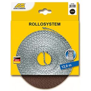 Schellenberg Cintino per tapparelle avvolgibili 23 mm x 12 m sistema Maxi, cinghia tapparella marrone Schellenberg Cintino per tapparelle avvolgibili 23 mm x 12 m sistema Maxi, cinghia tapparella marrone