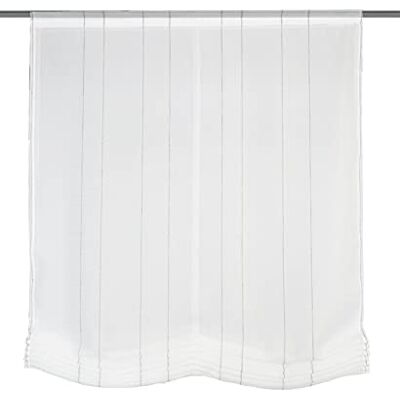 Home Fashion /Tenda a pacchetto in tela con strisce longitudinali, 069742-0307 Dimensioni: 130 x 120 cm/grigio Home Fashion /Tenda a pacchetto in tela con strisce longitudinali, 069742-0307 Dimensioni: 130 x 120 cm/grigio