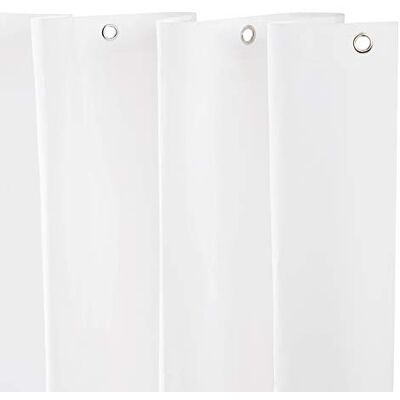Kenney Tenda da doccia in PEVA, peso medio, 177,8 x 182,9 cm, colore bianco, confezione da 2 Kenney Tenda da doccia in PEVA, peso medio, 177,8 x 182,9 cm, colore bianco, confezione da 2
