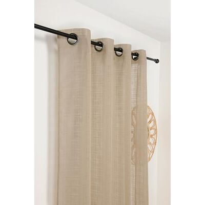 Linder Tenda a quadri alsaziani Finitura occhielli colore canna fucile Colore beige Avena 145 x 260 cm 60% poliestere 40% cotone Tessuto e tinto in Francia Collezione Kelsch Linder Tenda a quadri alsaziani Finitura occhielli colore canna fucile Colore beige Avena 145 x 260 cm 60% poliestere 40% cotone Tessuto e tinto in Francia Collezione Kelsch