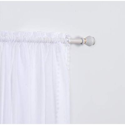 Elegant Comfort Tende semi-trasparenti con nappe con pompon – Set di 2 pannelli – con tasca per asta da 5 cm – Tende per soggiorno, camera da letto, 40 x 84 cm, colore: bianco Elegant Comfort Tende semi-trasparenti con nappe con pompon – Set di 2 pannelli – con tasca per asta da 5 cm – Tende per soggiorno, camera da letto, 40 x 84 cm, colore: bianco