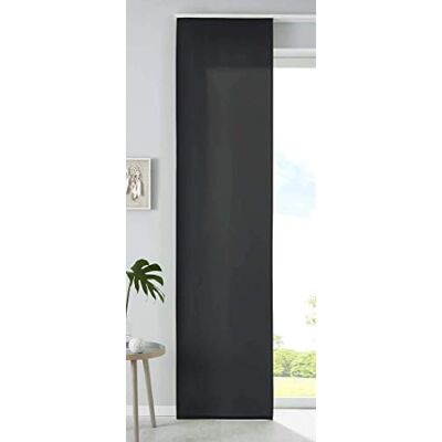 Gardinenbox 85600N Set di 1 tenda a pannello, in microfibra, divisorio, 245 x 60 cm (altezza x larghezza), colore nero opaco, binario di scorrimento con asta di contrappeso Gardinenbox 85600N Set di 1 tenda a pannello, in microfibra, divisorio, 245 x 60 cm (altezza x larghezza), colore nero opaco, binario di scorrimento con asta di contrappeso