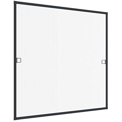 Windhager Rhino Insect Screen Finestra di Protezione Contro Gli Insetti, Telaio di Tensione, Alluminio, Antracite, 130 x 150 cm, Windhager Rhino Insect Screen Finestra di Protezione Contro Gli Insetti, Telaio di Tensione, Alluminio, Antracite, 130 x 150 cm,
