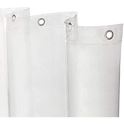 Kenney Tenda da doccia impermeabile in PEVA di peso medio, calibro 5, con occhielli in metallo antiruggine e orlo magnetico ponderato per bagno, 177,8 cm di larghezza x 182,9 cm di altezza, Kenney Tenda da doccia impermeabile in PEVA di peso medio, calibro 5, con occhielli in metallo antiruggine e orlo magnetico ponderato per bagno, 177,8 cm di larghezza x 182,9 cm di altezza,