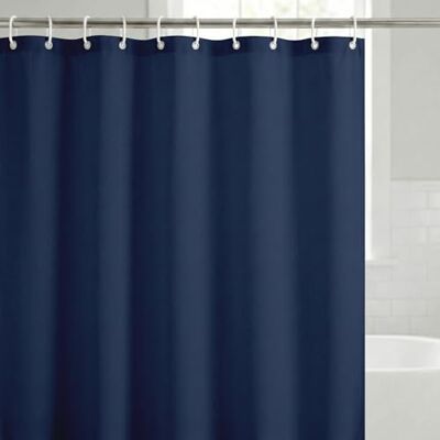 Americanflat Tenda da doccia in 100% poliestere, impermeabile, con occhielli in metallo e 12 anelli per tenda da doccia, 180 x 188 cm, colore: blu Americanflat Tenda da doccia in 100% poliestere, impermeabile, con occhielli in metallo e 12 anelli per tenda da doccia, 180 x 188 cm, colore: blu