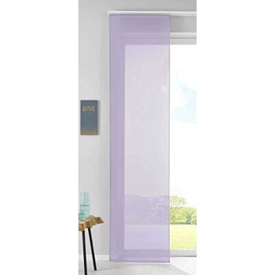 Gardinenbox Set di 1 tenda scorrevole in voile completo di barra di peso, 100% poliestere, colore: lilla H 245 x 60 cm Gardinenbox Set di 1 tenda scorrevole in voile completo di barra di peso, 100% poliestere, colore: lilla H 245 x 60 cm
