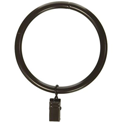 Rod Desyne Curtain Rings W/Clip, cacao, 2 – 1/5,1 cm Rod Desyne Curtain Rings W/Clip, cacao, 2 – 1/5,1 cm