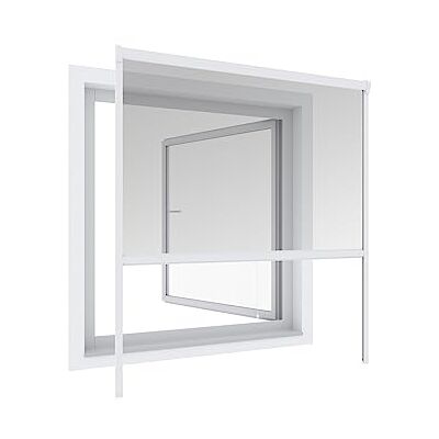 Windhager Tenda a Rullo zanzariera, zanzariera, Telaio in Alluminio per finestre, accorciabile singolarmente, 130 x 160 cm, Bianco, 038768 Windhager Tenda a Rullo zanzariera, zanzariera, Telaio in Alluminio per finestre, accorciabile singolarmente, 130 x 160 cm, Bianco, 038768