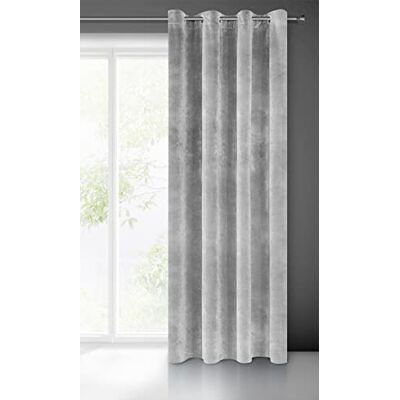 Eurofirany VILLA Tenda Oscurante, Tenda con Occhielli 1 pz, Tenda Extra Lunga, Elegante, Tinta Unita, Soggiorno, Camera da Letto, Densità 290 g/m², 140x250 cm, Acciaio Eurofirany VILLA Tenda Oscurante, Tenda con Occhielli 1 pz, Tenda Extra Lunga, Elegante, Tinta Unita, Soggiorno, Camera da Letto, Densità 290 g/m², 140x250 cm, Acciaio