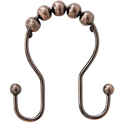 Kenney Metal Double Roller Ball Shower Curtain Rings Anelli per Tenda da Doccia a Doppia Sfera, Confezione da 12, Metallo, Bronzo lucidato a Olio, Taglia Unica Kenney Metal Double Roller Ball Shower Curtain Rings Anelli per Tenda da Doccia a Doppia Sfera, Confezione da 12, Metallo, Bronzo lucidato a Olio, Taglia Unica
