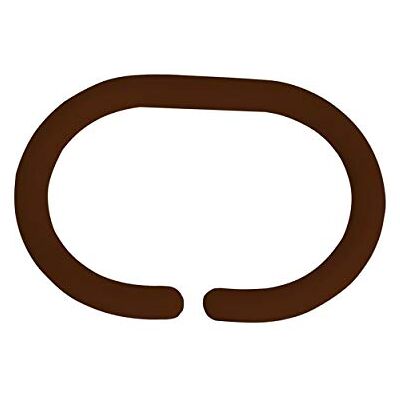 MSV Set di 12 Anelli per Tenda da Doccia, Cioccolato MSV Set di 12 Anelli per Tenda da Doccia, Cioccolato