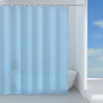 Gedy Tenda Doccia in Peva Texture Basic Azzurro, Materiale Ecologico Inodore Impermeabile, Dimensioni L180 x H200 cm 12 Anelli Inclusi, Tenda Vasca da Bagno che Non Aderisce al Corpo, Lavabile a Mano Gedy Tenda Doccia in Peva Texture Basic Azzurro, Materiale Ecologico Inodore Impermeabile, Dimensioni L180 x H200 cm 12 Anelli Inclusi, Tenda Vasca da Bagno che Non Aderisce al Corpo, Lavabile a Mano