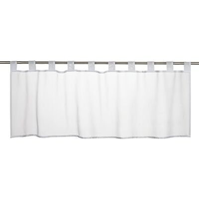 Elbersdrucke Tenda da bistrò, Basic 00, bianca trasparente, 48 x 140 cm, per cucina, soggiorno, bagno, finestra della cucina, privacy Elbersdrucke Tenda da bistrò, Basic 00, bianca trasparente, 48 x 140 cm, per cucina, soggiorno, bagno, finestra della cucina, privacy