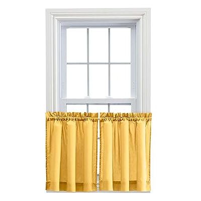 Ellis Curtain Stacey Coppia di Tende velate su Misura, 142 x 61 cm, Colore: Giallo Ellis Curtain Stacey Coppia di Tende velate su Misura, 142 x 61 cm, Colore: Giallo