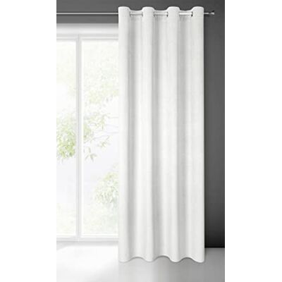 Eurofirany ELIZA Tenda Strutturale in Velluto con Occhielli 1 Pz. Tenda Termica Isolante in Velluto, Opaca, Oscurante, Per cameretta, Soggiorno, 140x250 cm, Bianco Eurofirany ELIZA Tenda Strutturale in Velluto con Occhielli 1 Pz. Tenda Termica Isolante in Velluto, Opaca, Oscurante, Per cameretta, Soggiorno, 140x250 cm, Bianco