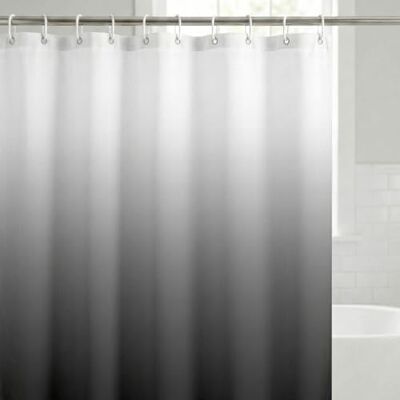 Americanflat Tenda da doccia in 100% poliestere, impermeabile, con occhielli in metallo e 12 anelli per tenda da doccia, 180 x 188 cm, colore: grigio sfumato Americanflat Tenda da doccia in 100% poliestere, impermeabile, con occhielli in metallo e 12 anelli per tenda da doccia, 180 x 188 cm, colore: grigio sfumato