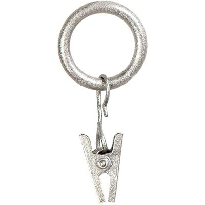 Kenney 14-Pack Clip Rings Pewter Kenney 14-Pack Clip Rings Pewter