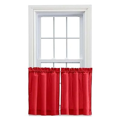 Ellis Curtain A.L. Ellis Stacey Livelli, Cotone e Poliestere, Rosso, W 28" x L 24" (2 Panels) Ellis Curtain A.L. Ellis Stacey Livelli, Cotone e Poliestere, Rosso, W 28" x L 24" (2 Panels)