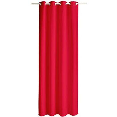 TODAY 257348 Tenda a Occhielli Poliestere 140 x 260 cm, Cotone, Pomme d'amour/Rouge, 140x250 cm TODAY 257348 Tenda a Occhielli Poliestere 140 x 260 cm, Cotone, Pomme d'amour/Rouge, 140x250 cm