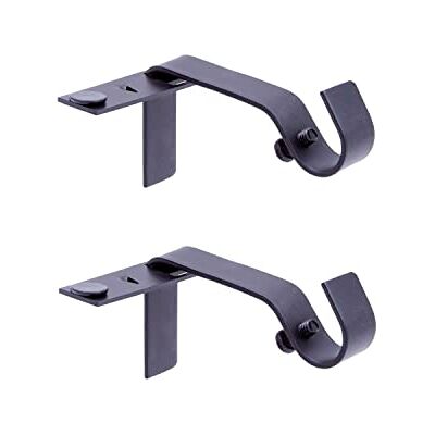 Kenney Fast Fit Staffe per tende da 1,5 cm, senza misura, colore: nero opaco Kenney Fast Fit Staffe per tende da 1,5 cm, senza misura, colore: nero opaco