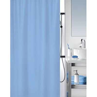 MSV Tenda da doccia in poliestere blu cielo 120 x 200 cm MSV Tenda da doccia in poliestere blu cielo 120 x 200 cm