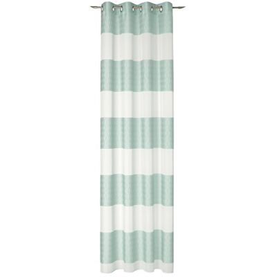 Deko Trends , Tenda con Passanti, in Poliestere, Turchese/Bianco, 245 x 137 cm Deko Trends , Tenda con Passanti, in Poliestere, Turchese/Bianco, 245 x 137 cm