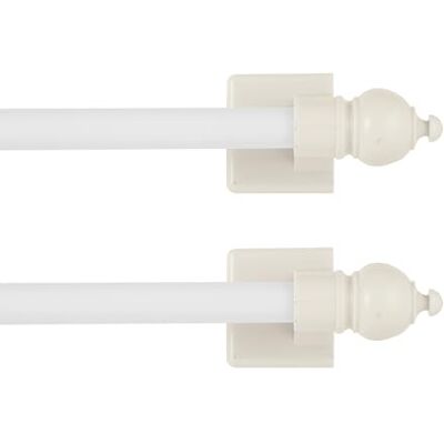 Kenney Sidelight Asta Magnetica per Tende, Metallo, Bianco, 8.75-15.75", 2 unità Kenney Sidelight Asta Magnetica per Tende, Metallo, Bianco, 8.75-15.75", 2 unità