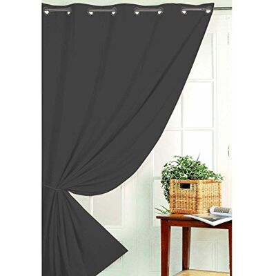 HomeMaison – Tenda Oscurante Non Fuoco M1, Poliestere, Antracite, 260 x 240 cm HomeMaison – Tenda Oscurante Non Fuoco M1, Poliestere, Antracite, 260 x 240 cm