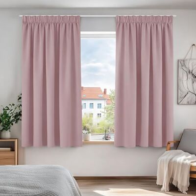 Deconovo Tende Oscuranti per Interni con Fettuccia, 2 Pannelli, 117x138 cm Termiche Isolanti, 3 Modi di Montaggio, Moderne ed Elegante, per Camera e Soggiorno, Certificato OEKO-TEX, Rosa Chiaro Deconovo Tende Oscuranti per Interni con Fettuccia, 2 Pannelli, 117x138 cm Termiche Isolanti, 3 Modi di Montaggio, Moderne ed Elegante, per Camera e Soggiorno, Certificato OEKO-TEX, Rosa Chiaro