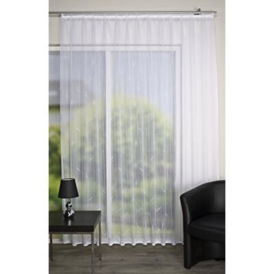 Home Fashion 047481 – 0101 225 x 250 cm fertigstore Jacquard, Tessuto, Bianco, 225 x 250 cm Home Fashion 047481 – 0101 225 x 250 cm fertigstore Jacquard, Tessuto, Bianco, 225 x 250 cm