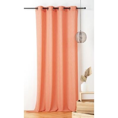 Linder Tenda morbida e morbida, stile caldo, finitura occhielli a canna di fucile – colore arancione corallo – dimensioni 140 x 240 cm, 85% poliestere, 15% cotone, collezione Tenessee Linder Tenda morbida e morbida, stile caldo, finitura occhielli a canna di fucile – colore arancione corallo – dimensioni 140 x 240 cm, 85% poliestere, 15% cotone, collezione Tenessee