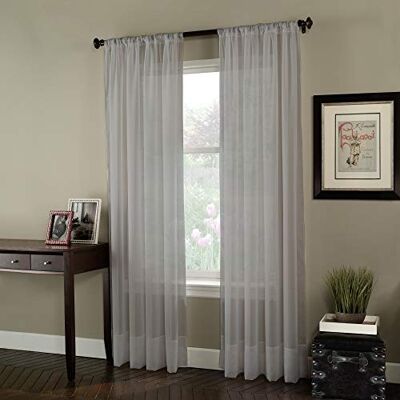 Curtainworks Soho Tenda a Pannello in Voile, 150 x 304 cm, Colore: Argento Curtainworks Soho Tenda a Pannello in Voile, 150 x 304 cm, Colore: Argento