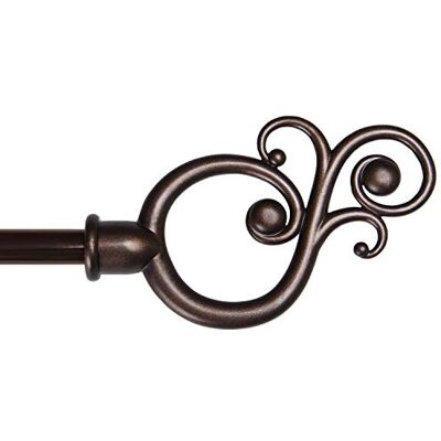 Kenney Cafe Window Curtain Rod, Chocolate, 48 to 84-inch Kenney Cafe Window Curtain Rod, Chocolate, 48 to 84-inch