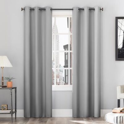 Sun Cyrus Coppia di tende oscuranti termiche, 101,6 x 213,4 cm, colore: Argento Sun Cyrus Coppia di tende oscuranti termiche, 101,6 x 213,4 cm, colore: Argento