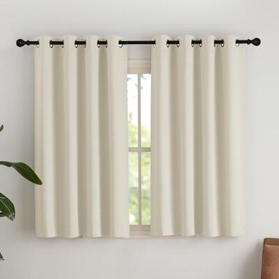 NICETOWN Tende Oscuranti per Interni Termiche Isolanti con Anelli per Camera da Letto Moderna Tenda Cucina Finestra Decorazione per la Casa 2 Pannelli 140x145 CM Beige Chiaro NICETOWN Tende Oscuranti per Interni Termiche Isolanti con Anelli per Camera da Letto Moderna Tenda Cucina Finestra Decorazione per la Casa 2 Pannelli 140x145 CM Beige Chiaro