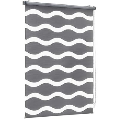 Sekey Doppia tenda avvolgibile con sistema di fissaggio senza fori, per finestre, 80 x 210 cm, grigio scuro Sekey Doppia tenda avvolgibile con sistema di fissaggio senza fori, per finestre, 80 x 210 cm, grigio scuro