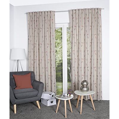 HOME WOHNIDEEN Foglio Tenda oscurante con nastro combinato da 10 cm, colore: naturale, dimensioni: 245 x 140 cm, numero 1 x HOME WOHNIDEEN Foglio Tenda oscurante con nastro combinato da 10 cm, colore: naturale, dimensioni: 245 x 140 cm, numero 1 x