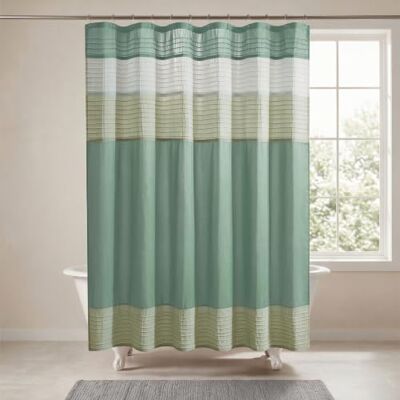 Madison Park Amherst Verde - Tenda doccia moderna Madison Park Amherst Verde - Tenda doccia moderna