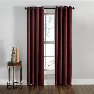 Curtainworks Lenox Tenda a pannello con occhielli, 127 x 274 cm, colore: vino Curtainworks Lenox Tenda a pannello con occhielli, 127 x 274 cm, colore: vino