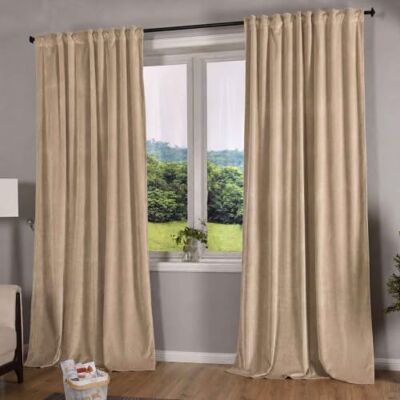 Gardinenbox Tenda oscurante Milano in velluto opaco, con passanti, passanti, 2 pezzi, 235 x 135 cm, 20357 Gardinenbox Tenda oscurante Milano in velluto opaco, con passanti, passanti, 2 pezzi, 235 x 135 cm, 20357