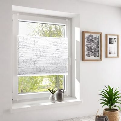 Sekey Tenda avvolgibile oscurante a nido d'ape senza fori, 100% oscurante, opaca, fissaggio a morsetto, guida in alluminio, a scelta su entrambi i lati in stampa e grigio, 60 x 130 cm (larghezza x Sekey Tenda avvolgibile oscurante a nido d'ape senza fori, 100% oscurante, opaca, fissaggio a morsetto, guida in alluminio, a scelta su entrambi i lati in stampa e grigio, 60 x 130 cm (larghezza x