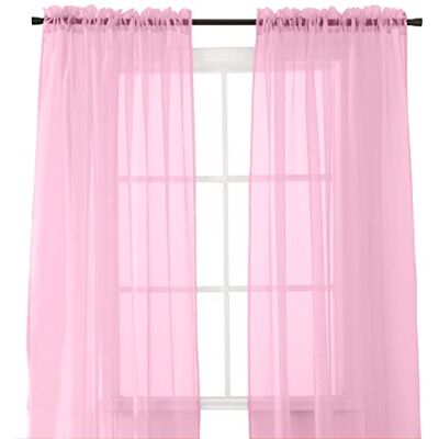 Elegant Comfort , 2 pezzi pannello velato con tasca per asta da 5,1 cm – tende per finestre 101,6 cm di larghezza x 213,4 cm di lunghezza, rosa antico Elegant Comfort , 2 pezzi pannello velato con tasca per asta da 5,1 cm – tende per finestre 101,6 cm di larghezza x 213,4 cm di lunghezza, rosa antico