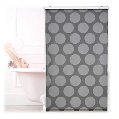 Relaxdays Tenda per Doccia Moderna, 100x240, Vasca da Bagno, Idrorepellente, Montaggio a Soffitto, Rullo Finestra,Grigia Relaxdays Tenda per Doccia Moderna, 100x240, Vasca da Bagno, Idrorepellente, Montaggio a Soffitto, Rullo Finestra,Grigia