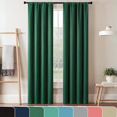 Eclipse Thermaweave Tenda Oscurante per Finestra, in Poliestere, Color Smeraldo, 94 x 213,4 cm (Larghezza x Lunghezza), Confezione da 1 Eclipse Thermaweave Tenda Oscurante per Finestra, in Poliestere, Color Smeraldo, 94 x 213,4 cm (Larghezza x Lunghezza), Confezione da 1